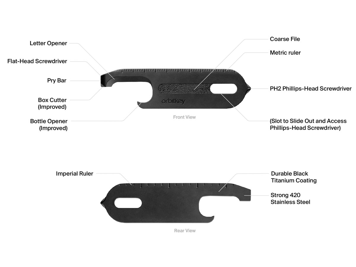 Orbitkey Multi-Tool V2 Zilver - Key Organiser Accessoire