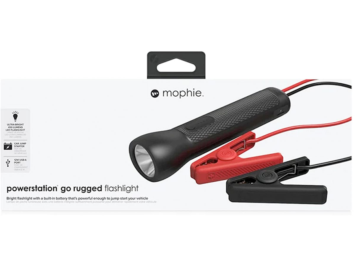 Mophie Powerstation Go Rugged Flashlight Powerbank met Startkabels
