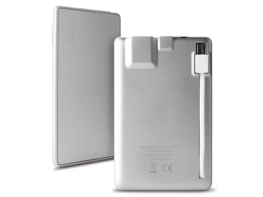Puro Smartphone Powerbank - 1500mAh Accu met Micro-USB