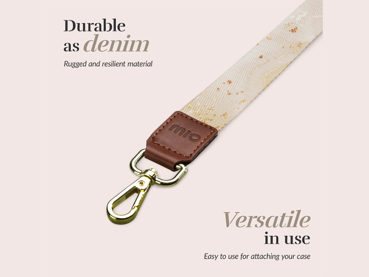 MIO Lanyard Gold Marble - Universeel Smartphone Nekkoord