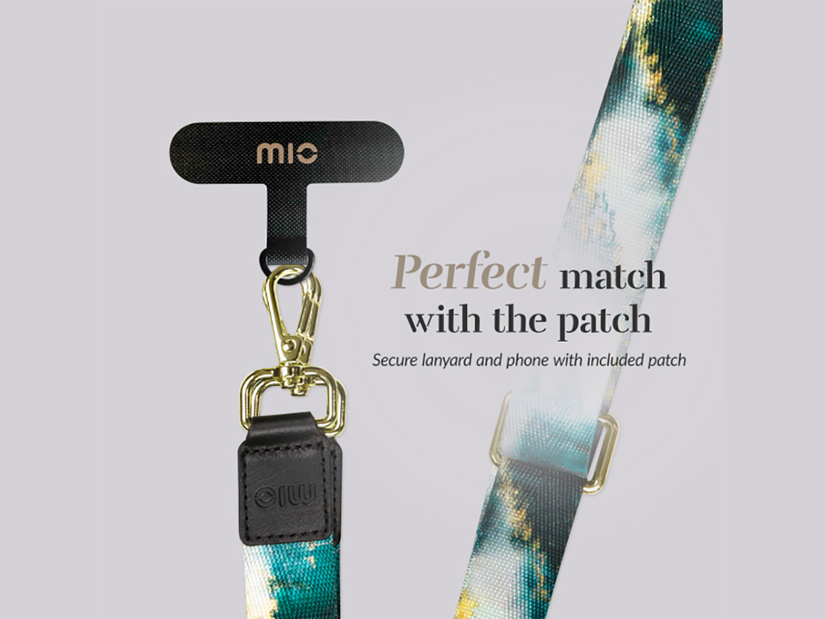 MIO Lanyard Green Marble - Universeel Smartphone Nekkoord