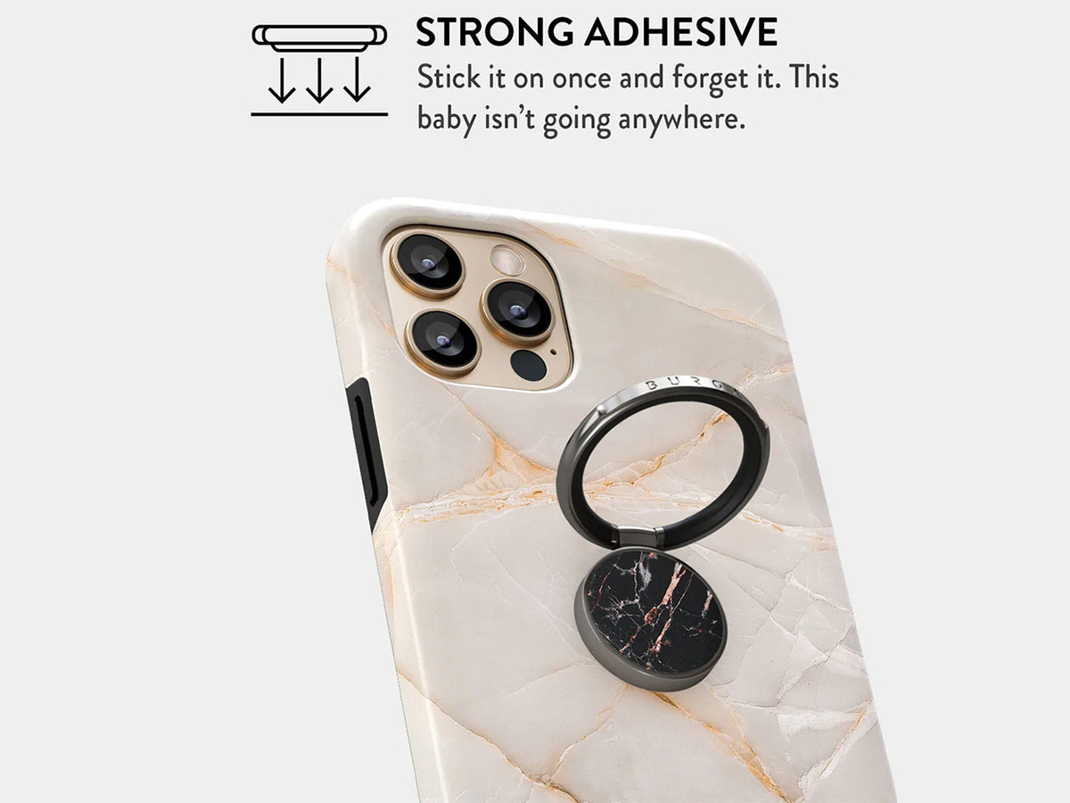 Burga Phone Ring Holder Rose Gold Marble - Smartphone Ring en Stand