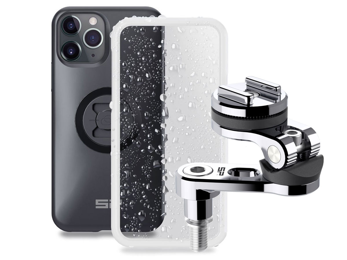 SP-Connect Bar Clamp Bundle Chrome - iPhone 11 Pro / X / Xs Motorhouder