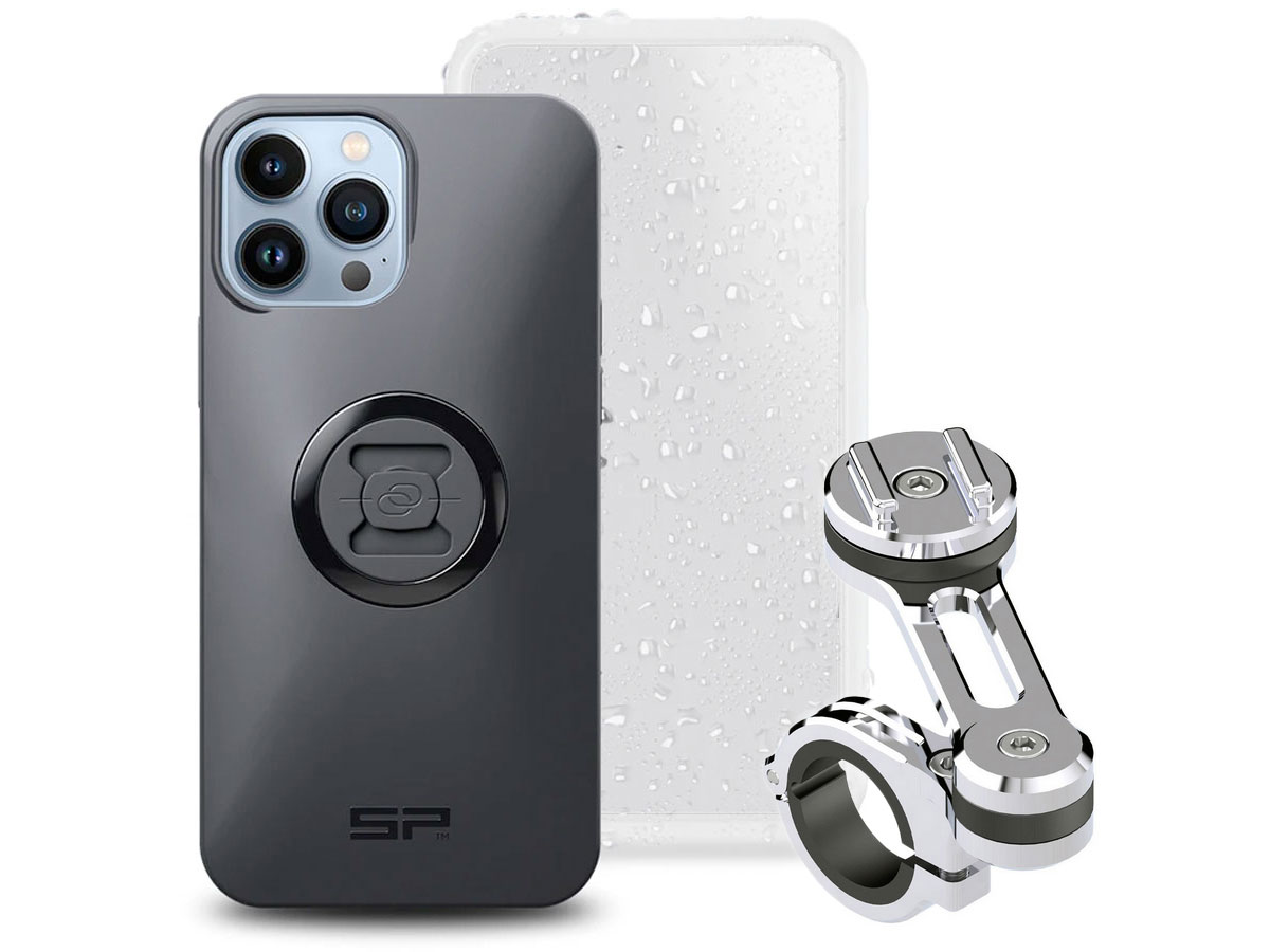 SP-Connect Moto Bundle Chrome - iPhone 13 Pro Max Motorhouder