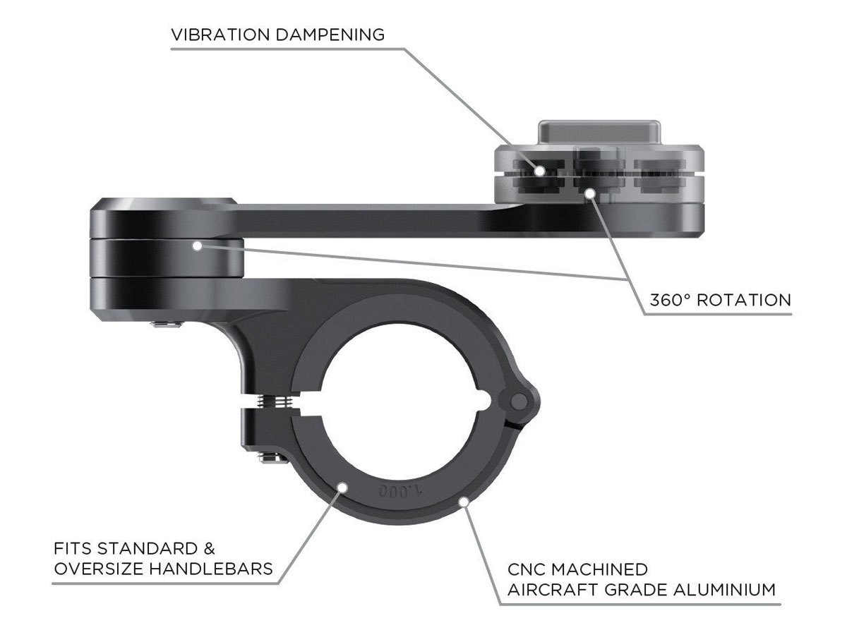 SP-Connect Moto Mount Pro Motorhouder - Chroom - Losse Mount (SPC/SPC+)