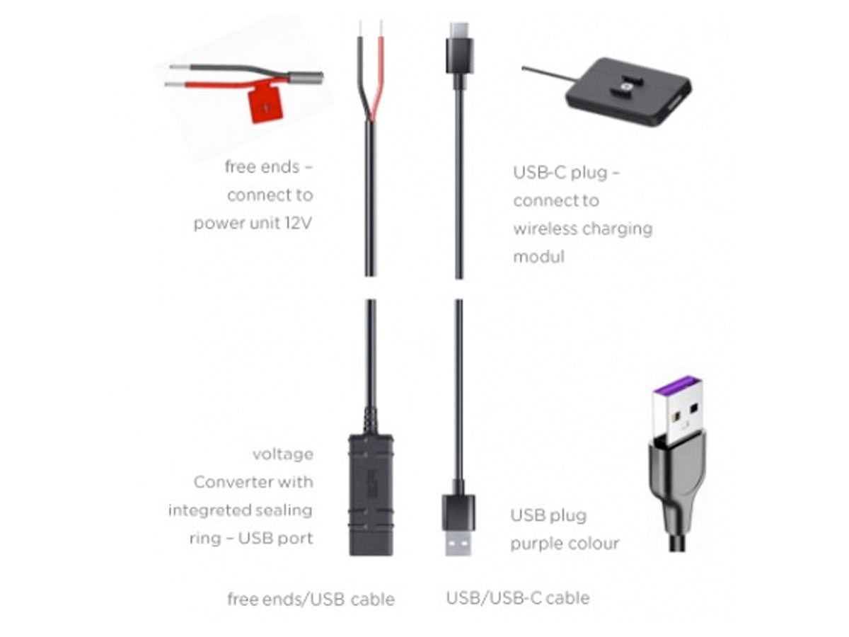 SP-Connect 12V Hard Wire Cable - USB-C naar Losse Contacten