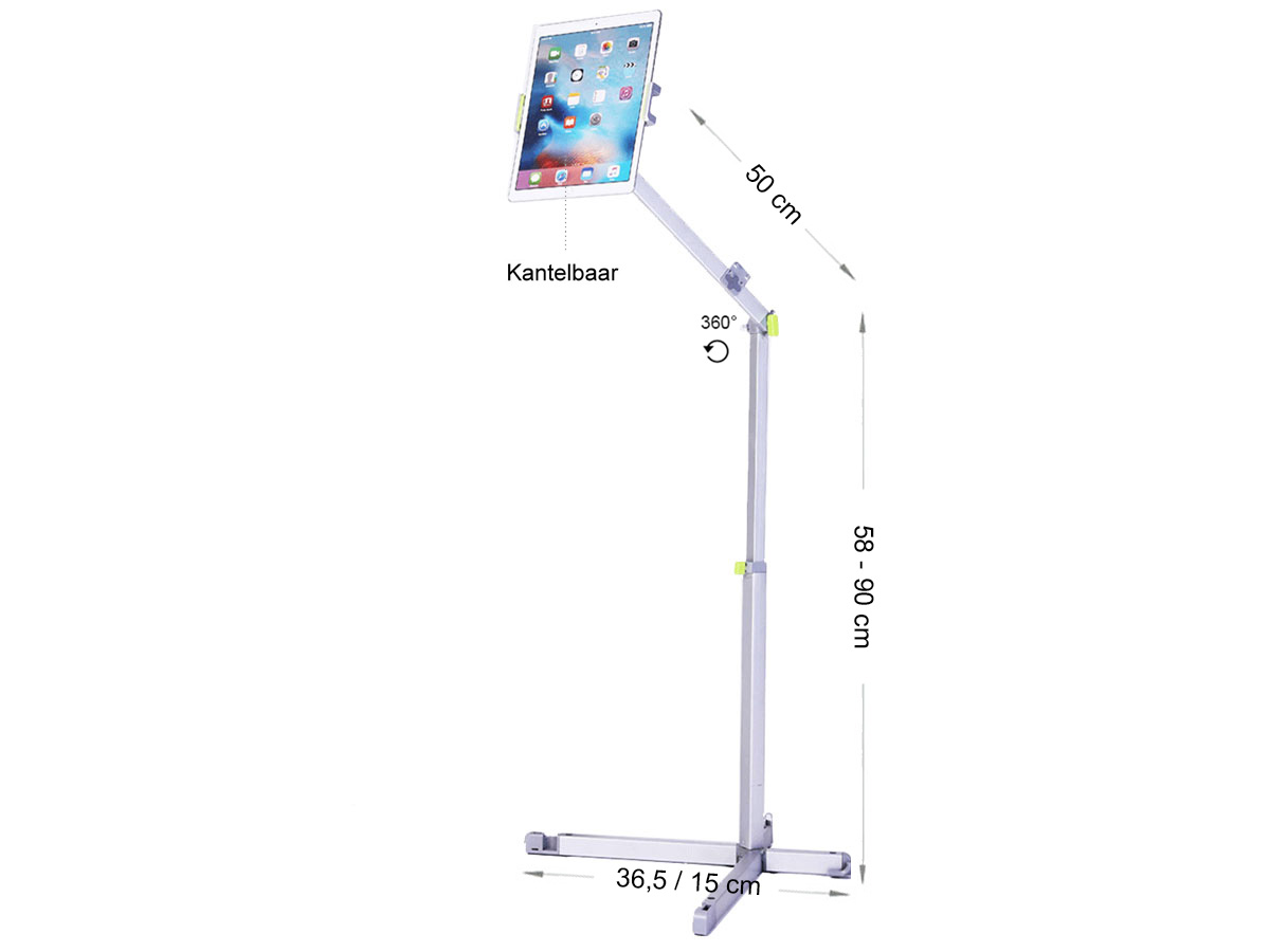 Opvouwbare Aluminium Tablet Floor Stand - Vloerstandaard voor Tablets