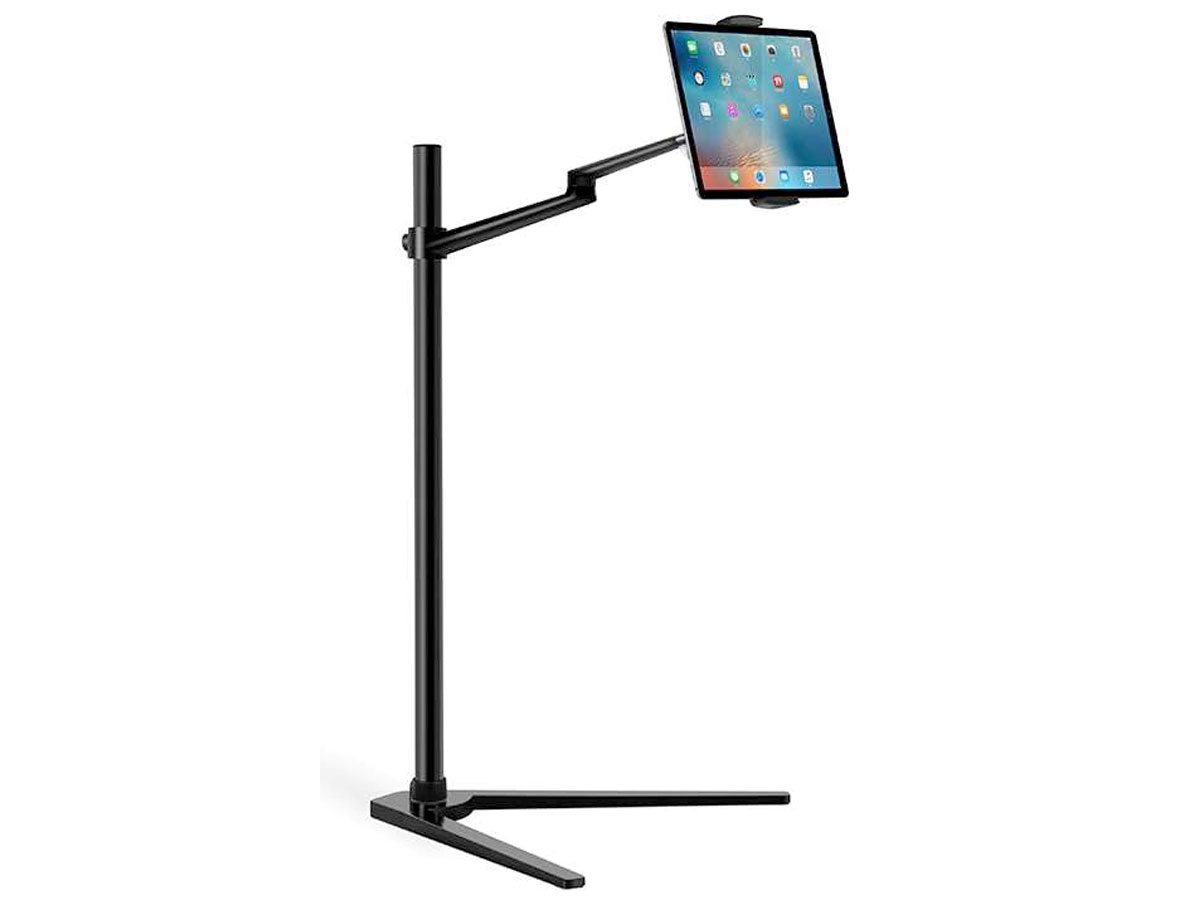 Aluminium Tablet Floor Stand Zwart - Tablet Vloerstandaard