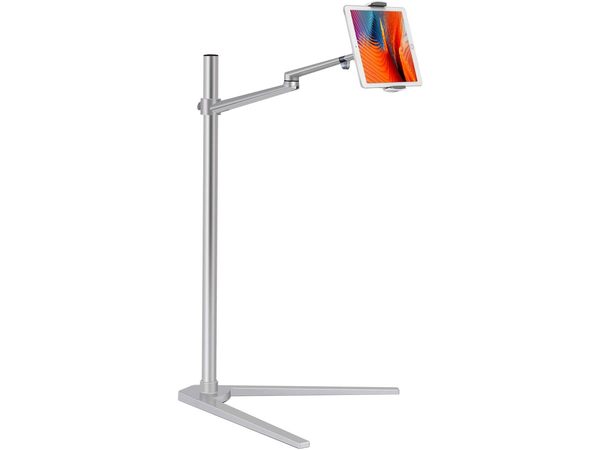 Aluminium Tablet Floor Stand Zilver - Tablet Vloerstandaard