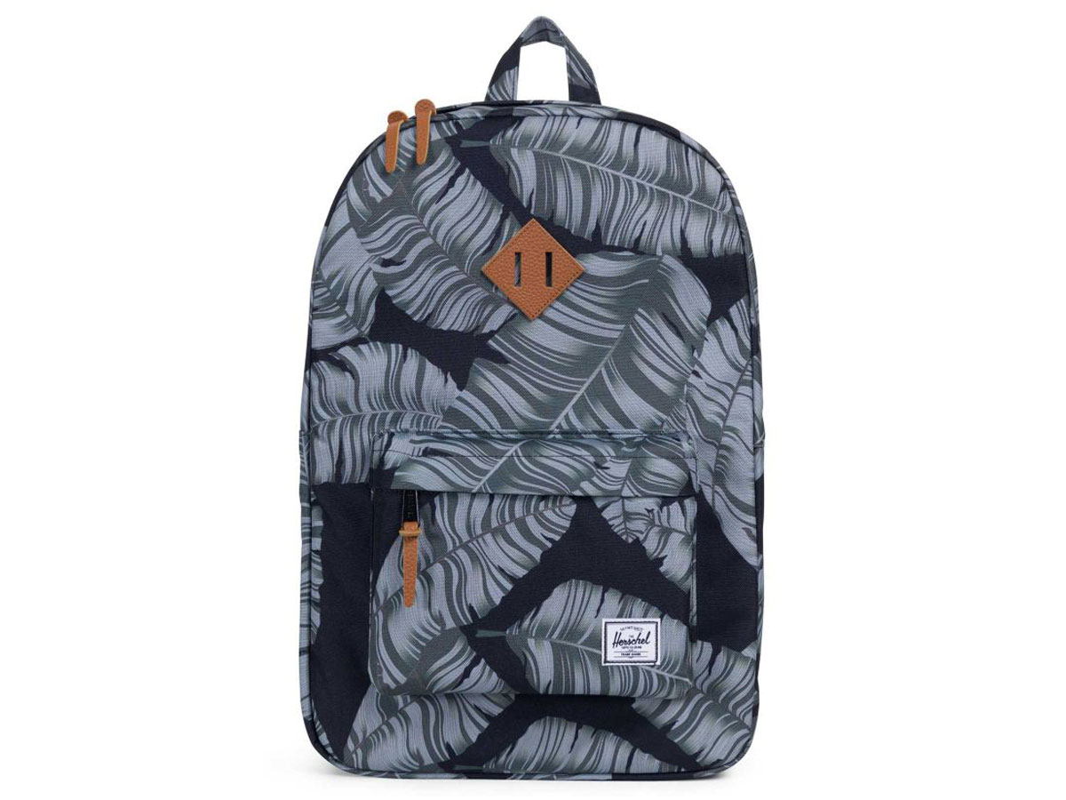 Herschel black palm backpack 2025