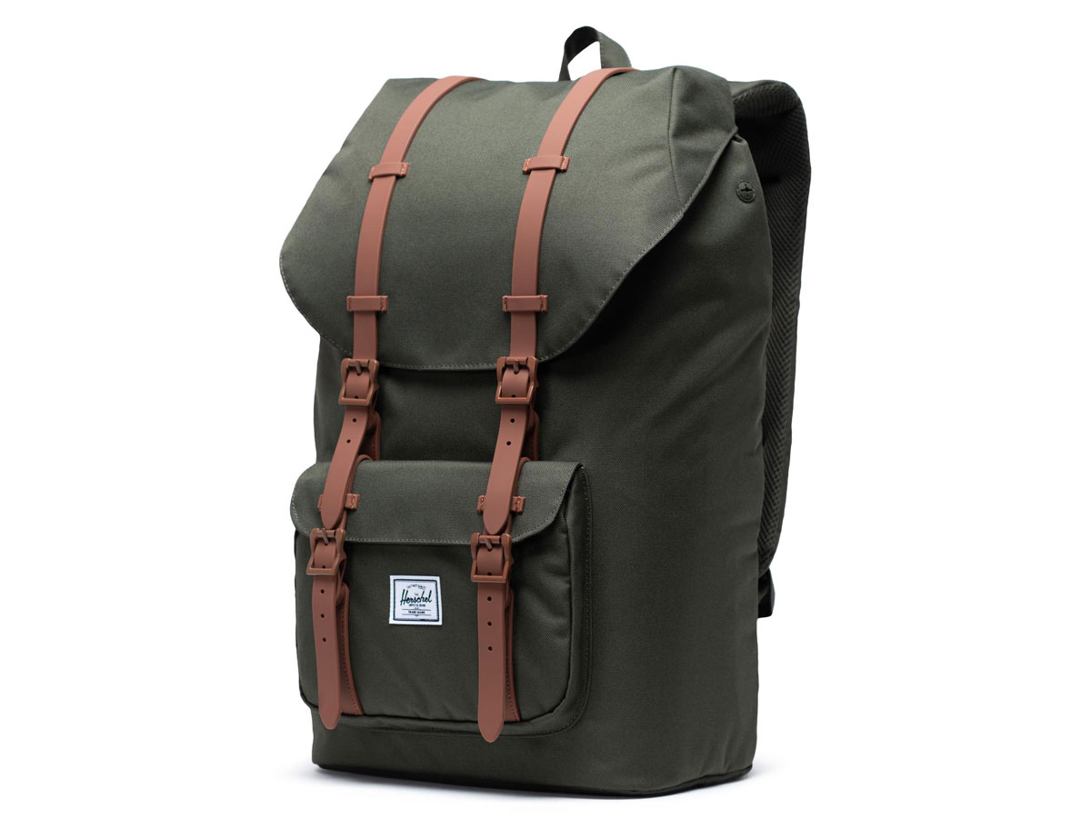 Herschel Supply Co. Little America Rugzak - Dark Olive Saddle Brown