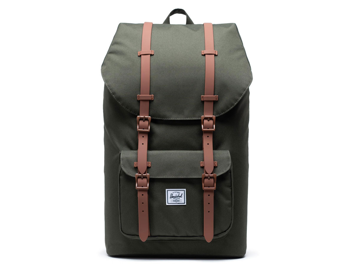 Herschel Supply Co. Little America Rugzak - Dark Olive Saddle Brown