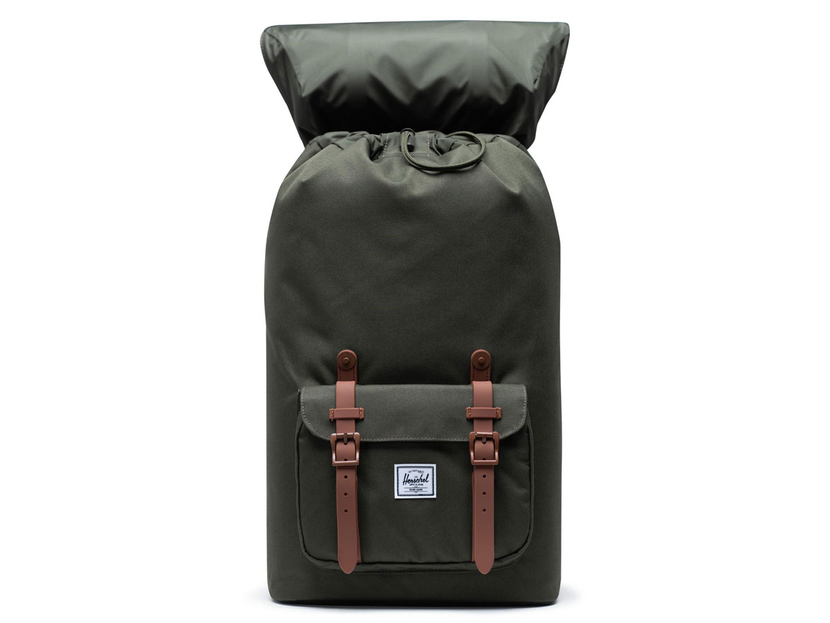 Herschel Supply Co. Little America Rugzak - Dark Olive Saddle Brown