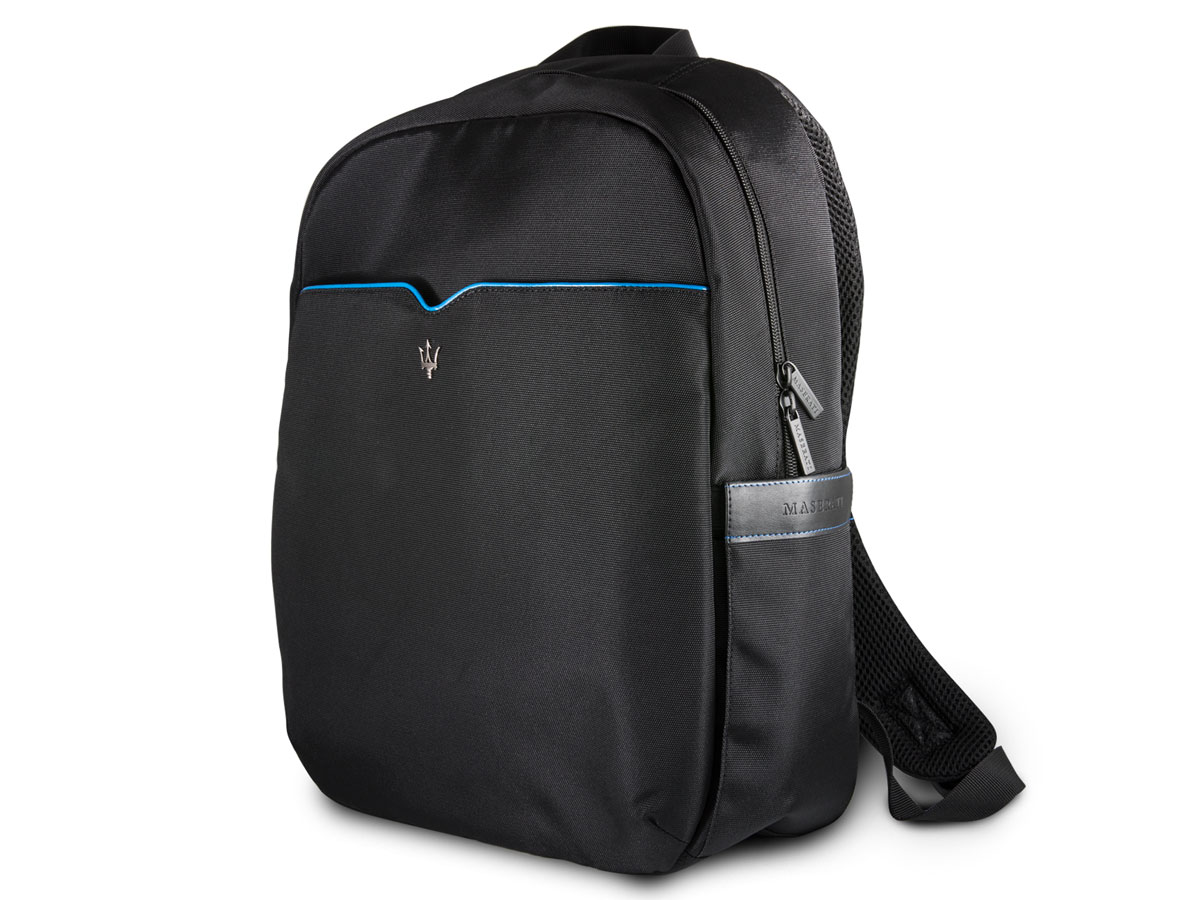 Maserati Slim Backpack Black/Blue - Rugzak Laptoptas