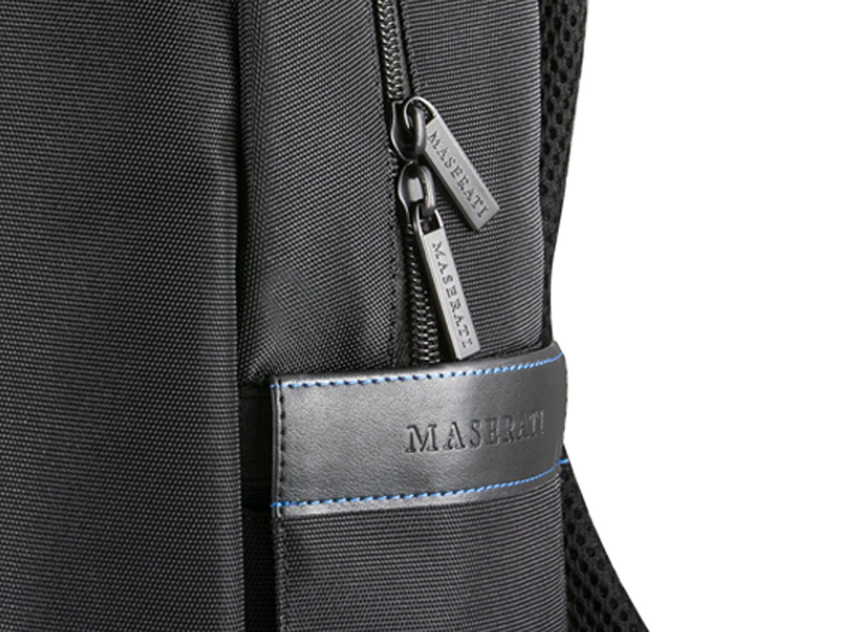Maserati Slim Backpack Black/Blue - Rugzak Laptoptas