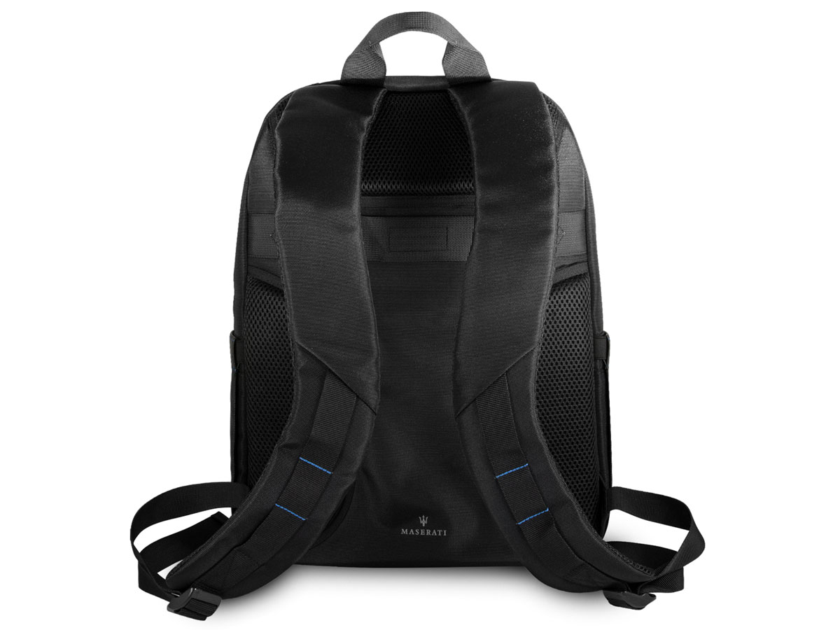 Maserati Slim Backpack Black/Blue - Rugzak Laptoptas