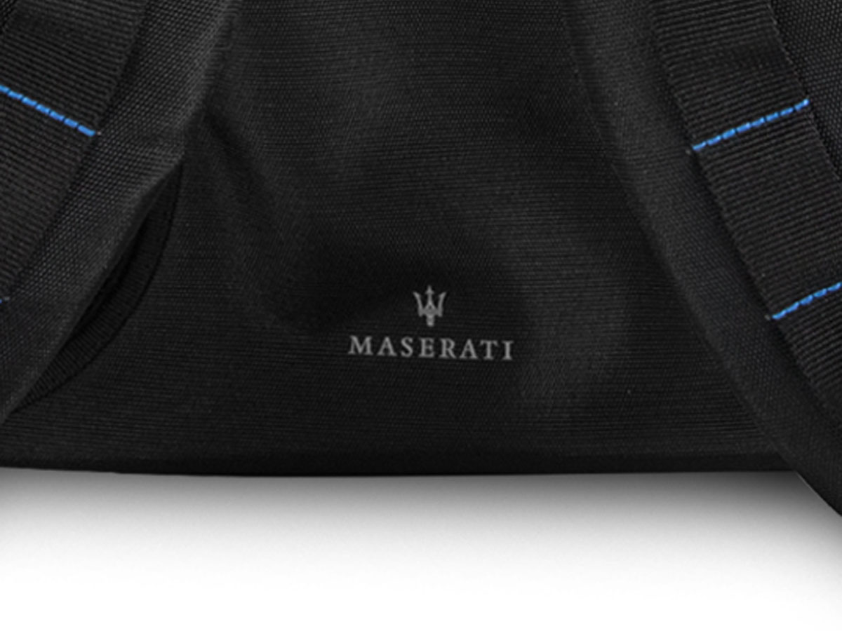 Maserati Slim Backpack Black/Blue - Rugzak Laptoptas