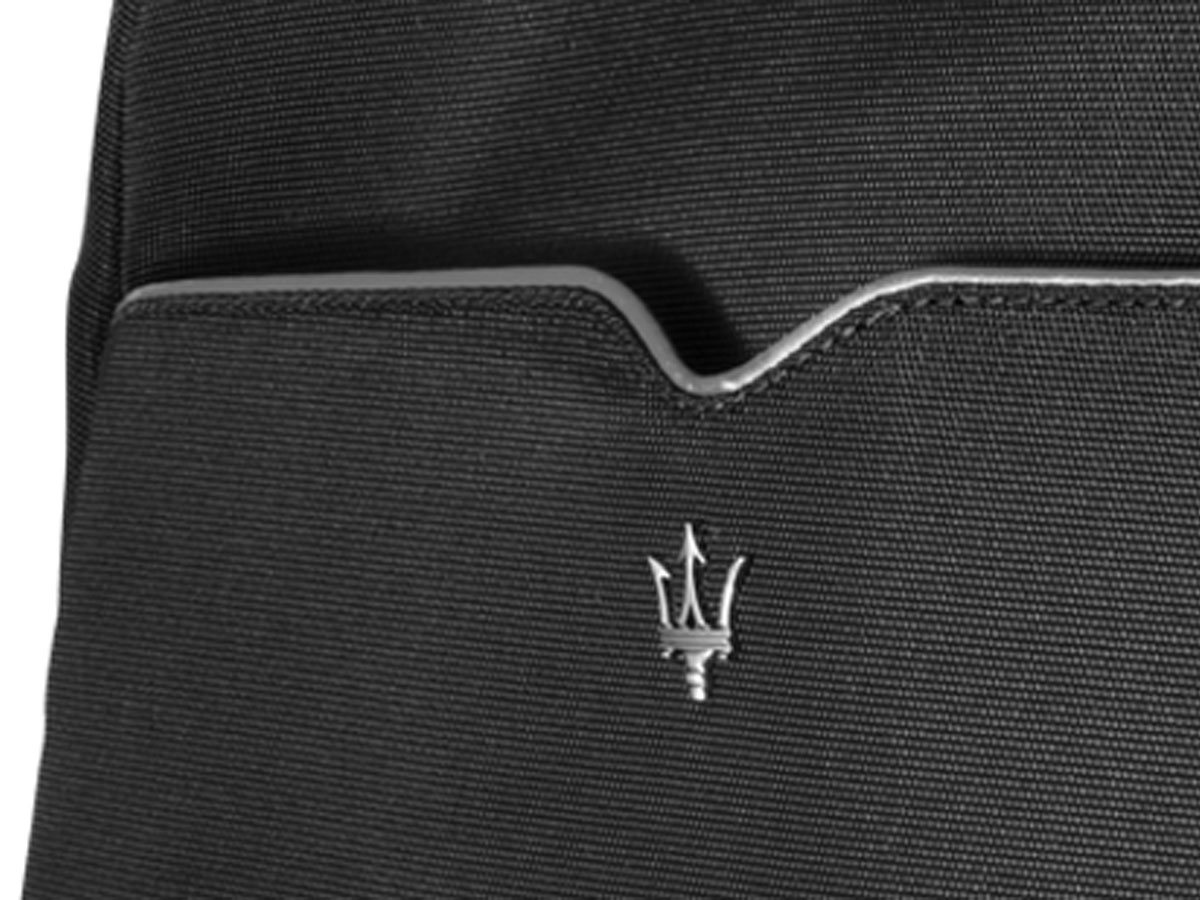 Maserati Slim Backpack Black/Silver - Rugzak Laptoptas