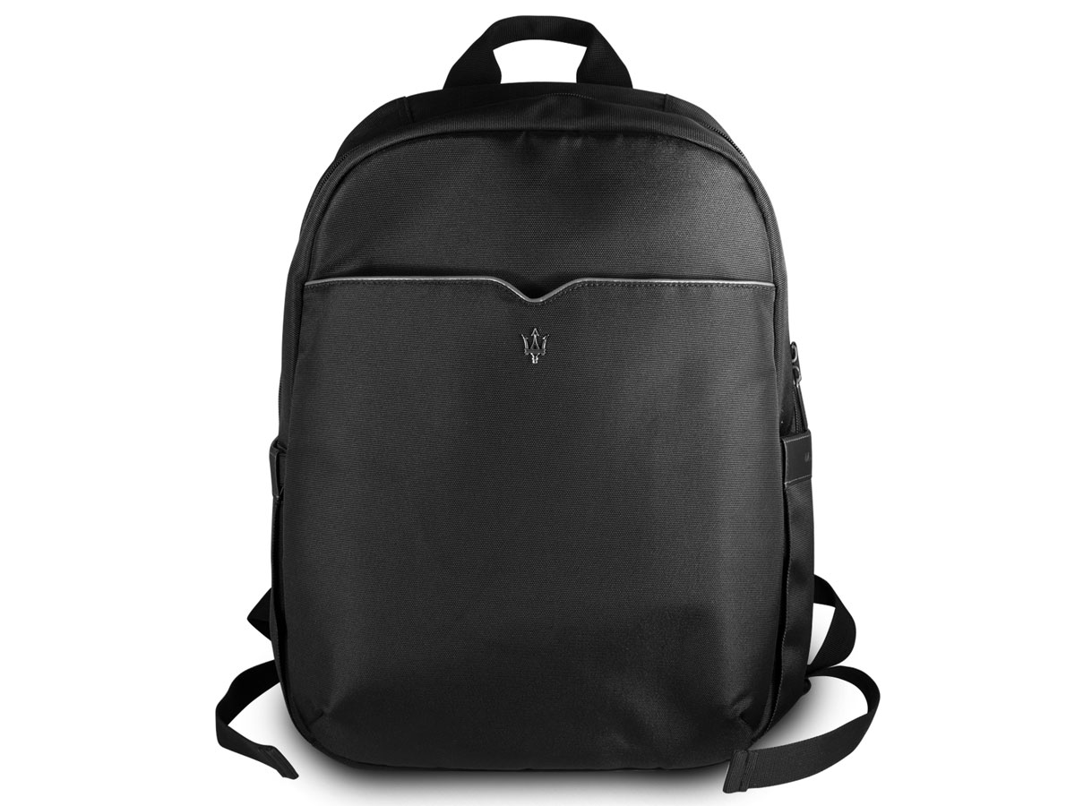 Maserati Slim Backpack Black/Silver - Rugzak Laptoptas