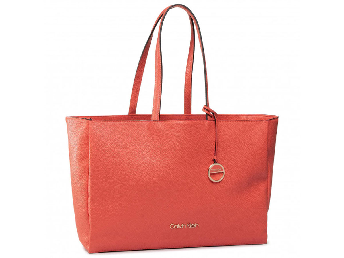 Calvin Klein Laptop Tote Coral - Dames Laptoptas met Sleeve