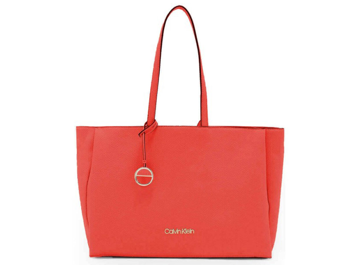 Calvin Klein Laptop Tote Coral - Dames Laptoptas met Sleeve