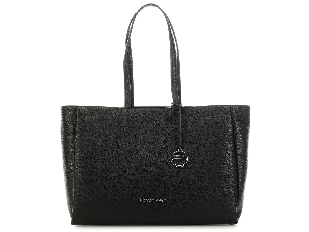 Calvin Klein Sided Shopper Tas met Uitneembare Laptopsleeve (Zwart)