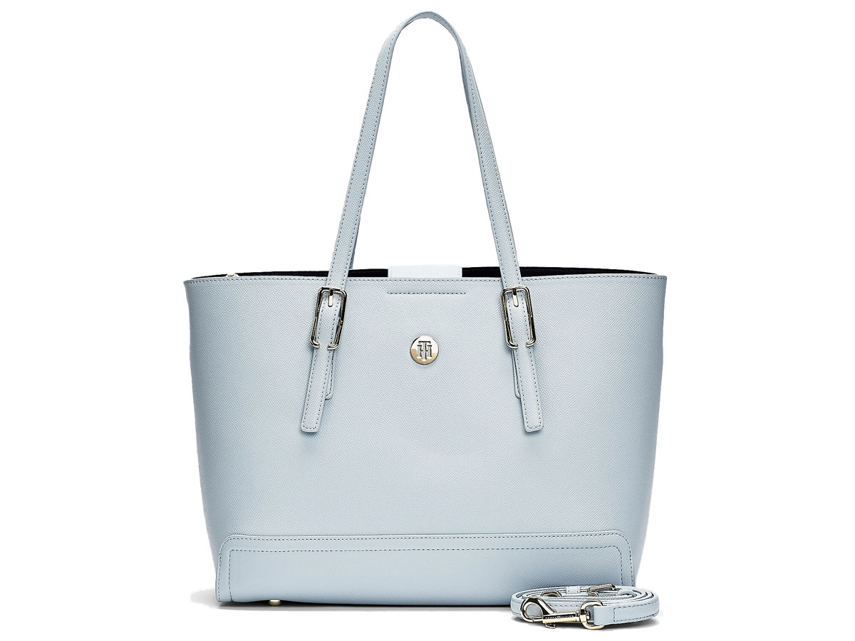 Tommy Hilfiger Honey Medium Tote met Laptopsleeve (Breezy Blue)