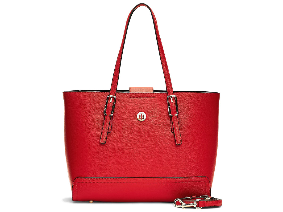 Tommy Hilfiger Honey Medium Tote met Laptopsleeve (Barbados Cherry)