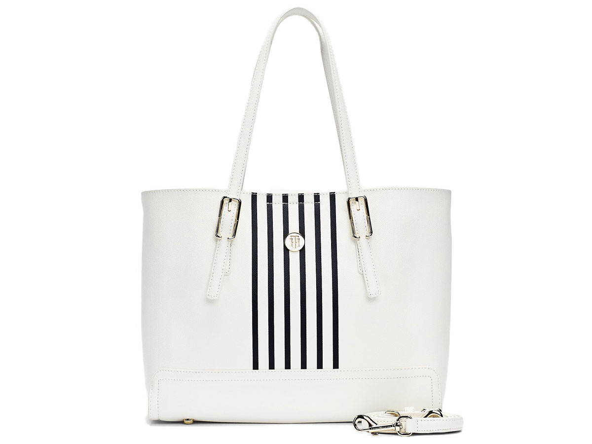 industrie Geschiktheid Veronderstellen Tommy Hilfiger Shopper Honey Medium Tote | Bright White