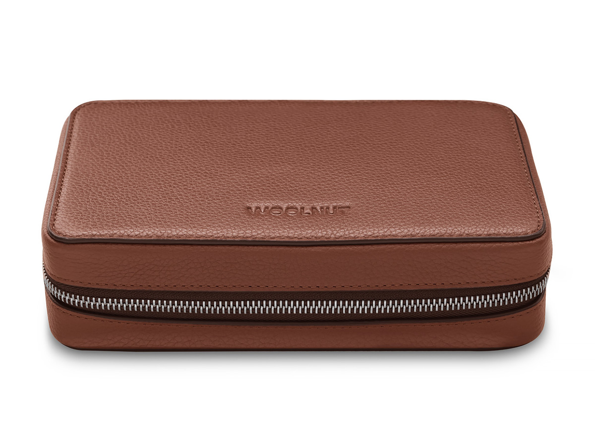 Woolnut Leather Tech Organiser - Cognac