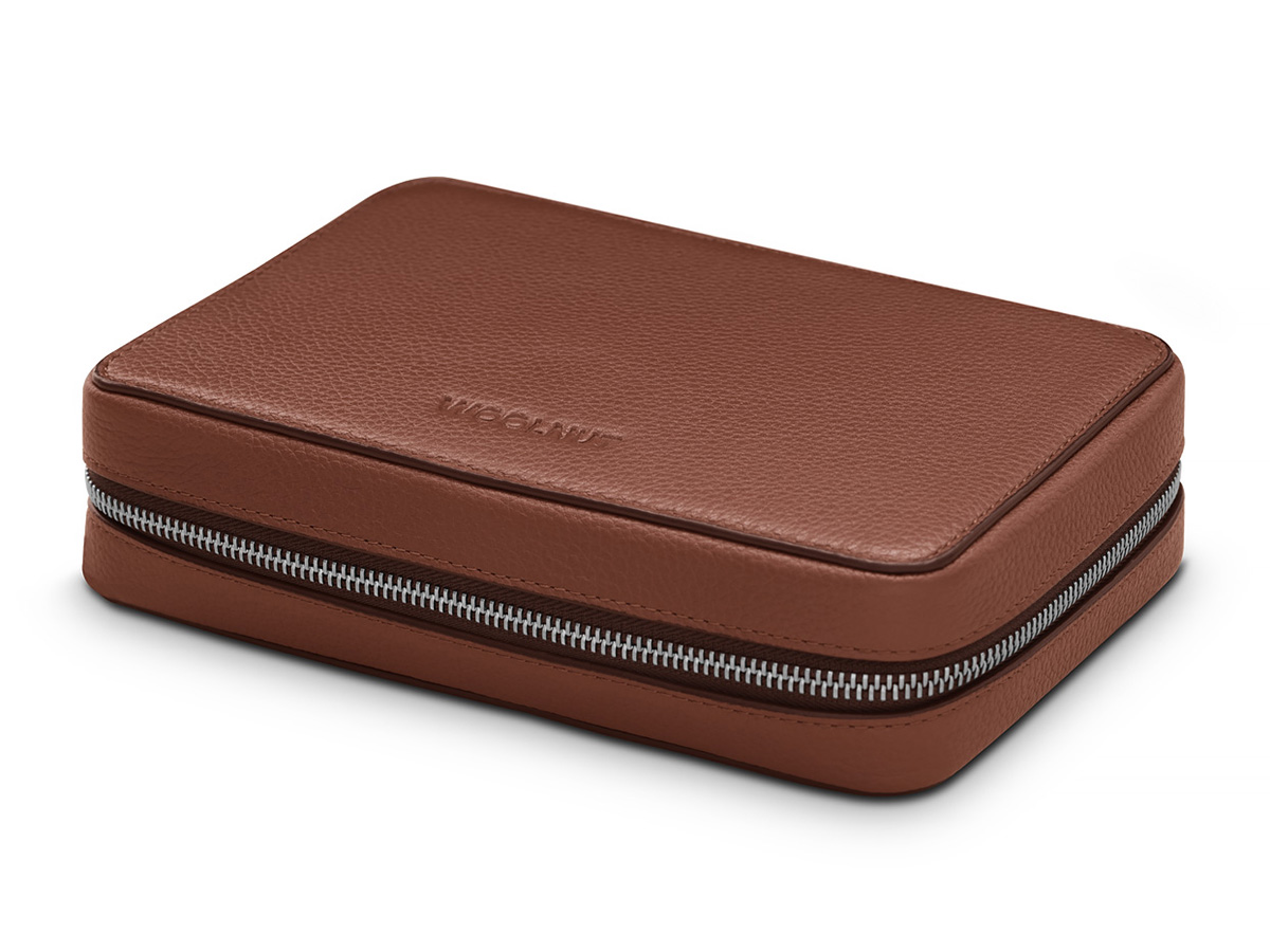 Woolnut Leather Tech Organiser - Cognac