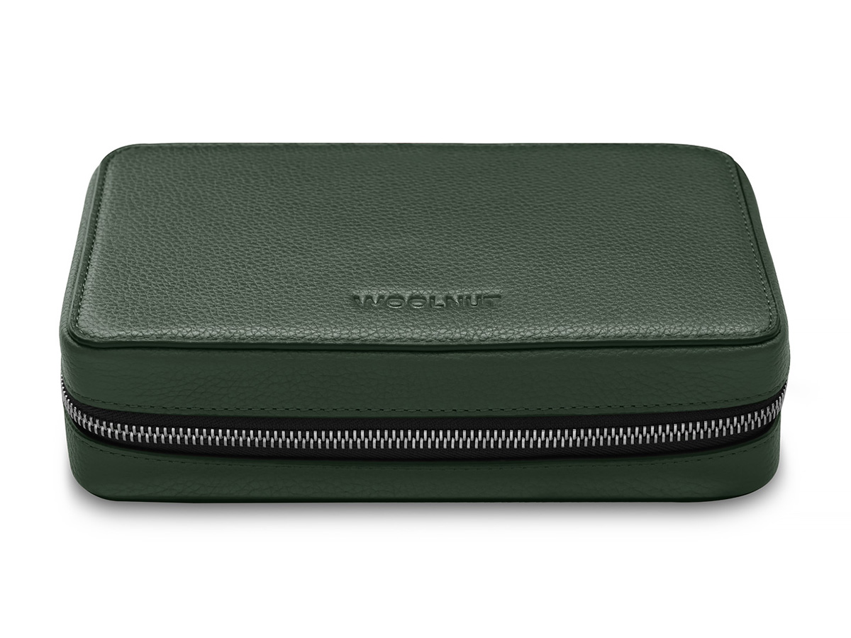 Woolnut Leather Tech Organiser - Groen