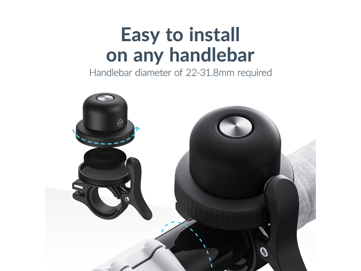 Beeep BeTag Bicycle Bell inclusief Tracker - Adroid Find My Device compatible