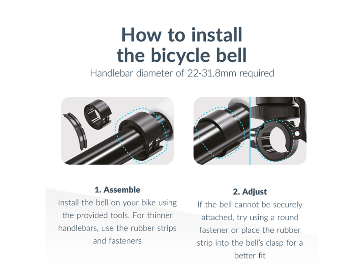 Beeep BeTag Bicycle Bell inclusief Tracker - Adroid Find My Device compatible