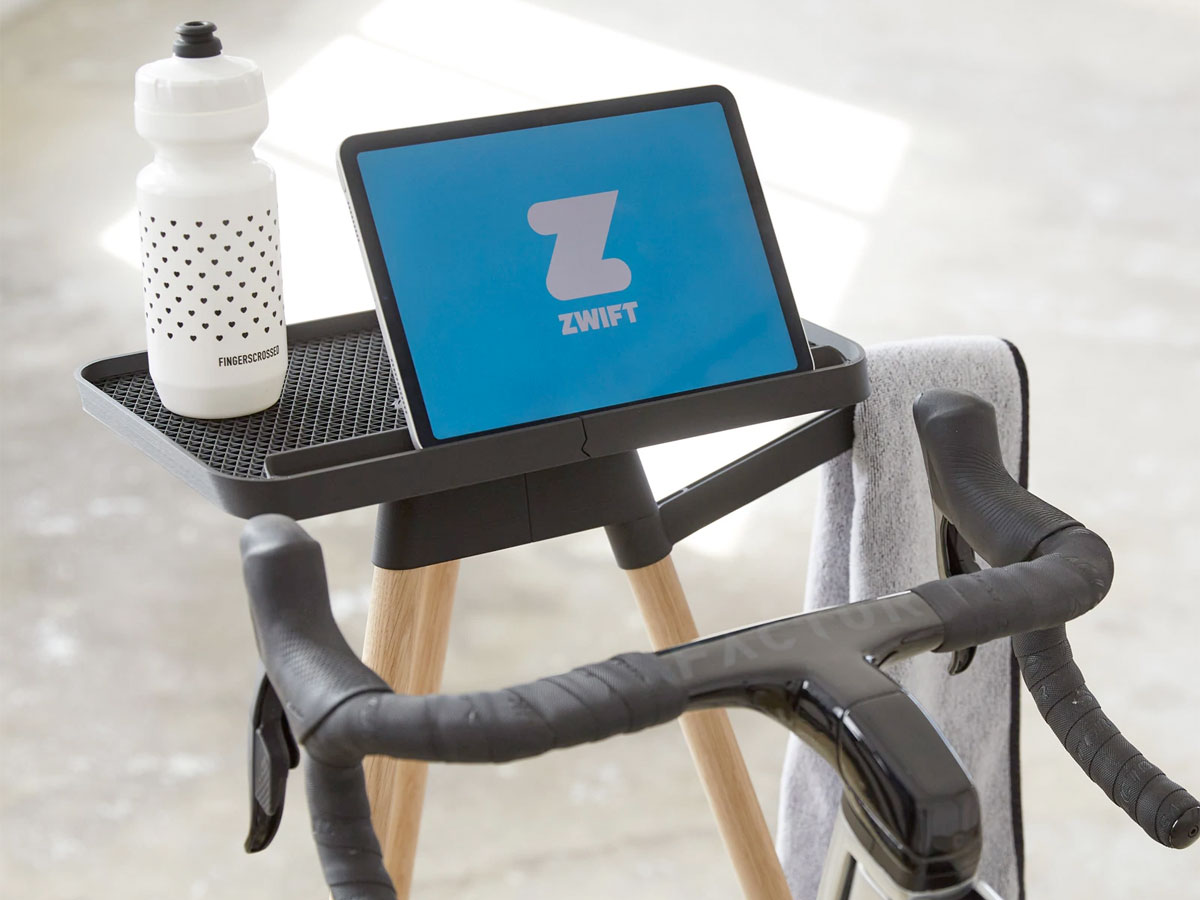 Tons iPad Race Table Natural Oak - Trainer Desk voor Zwift en Wahoo