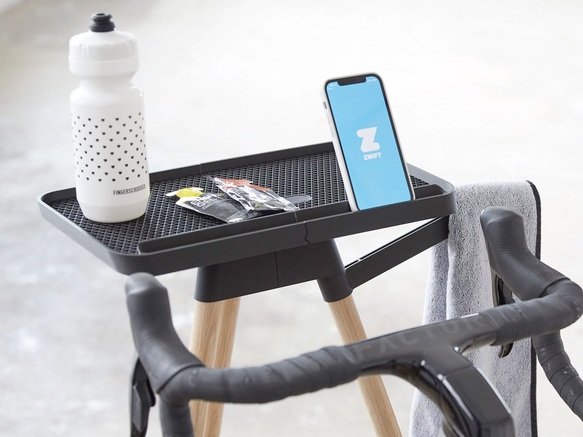 Tons iPad Race Table Smoked Oak - Trainer Desk voor Zwift en Wahoo