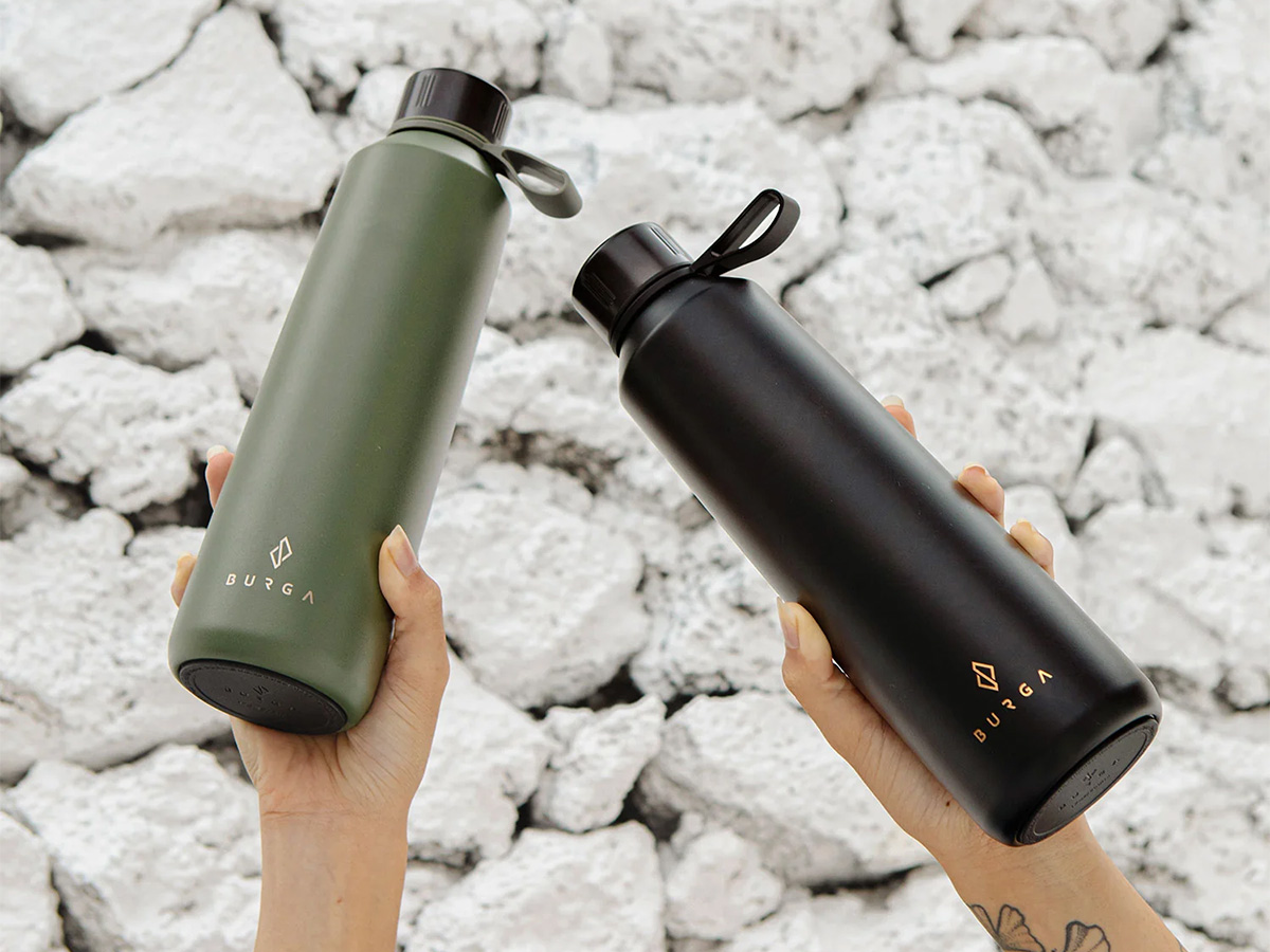 Burga Water Bottle Black - Waterfles Thermosfles 500ml 