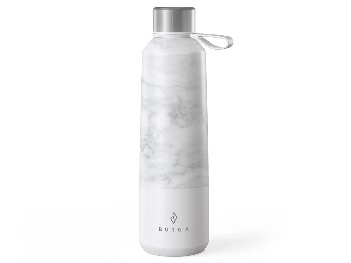 Burga Water Bottle White Marble - Waterfles Thermosfles 500ml 