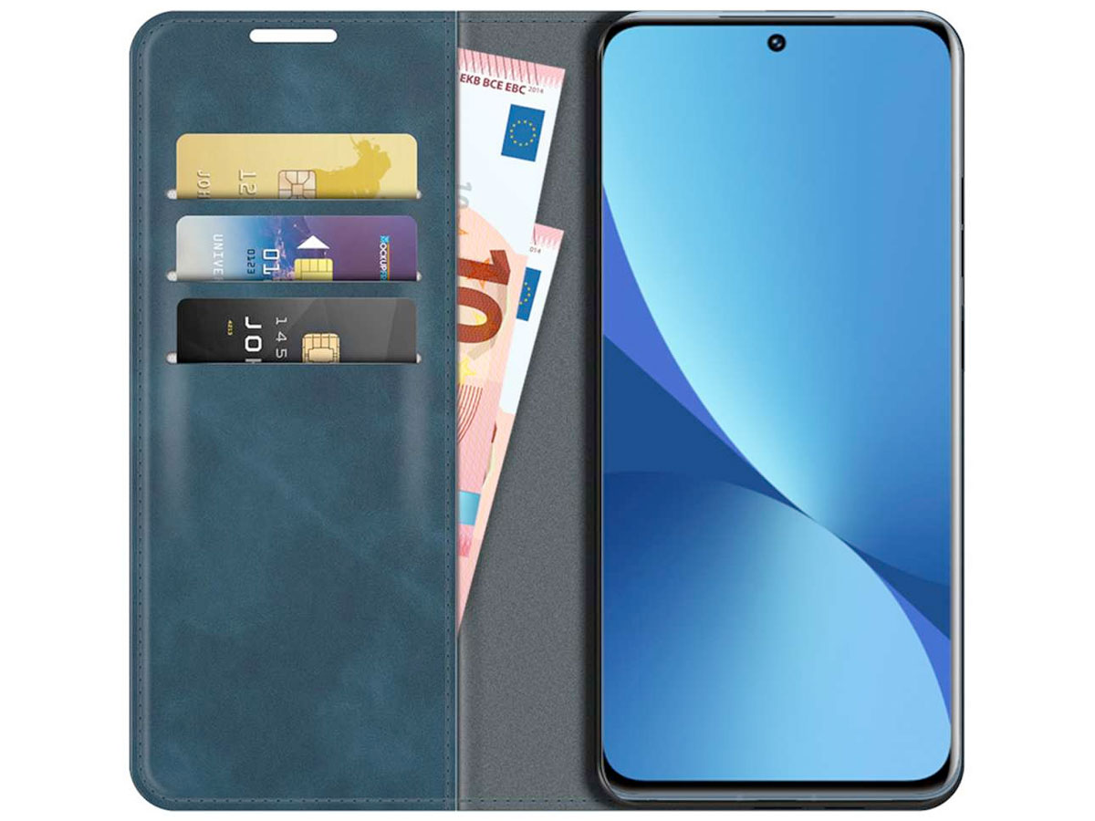 Just in Case Slim Wallet Case Blauw - Xiaomi 12/12X hoesje