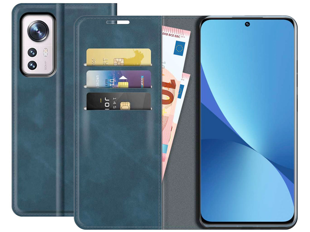 Just in Case Slim Wallet Case Blauw - Xiaomi 12/12X hoesje