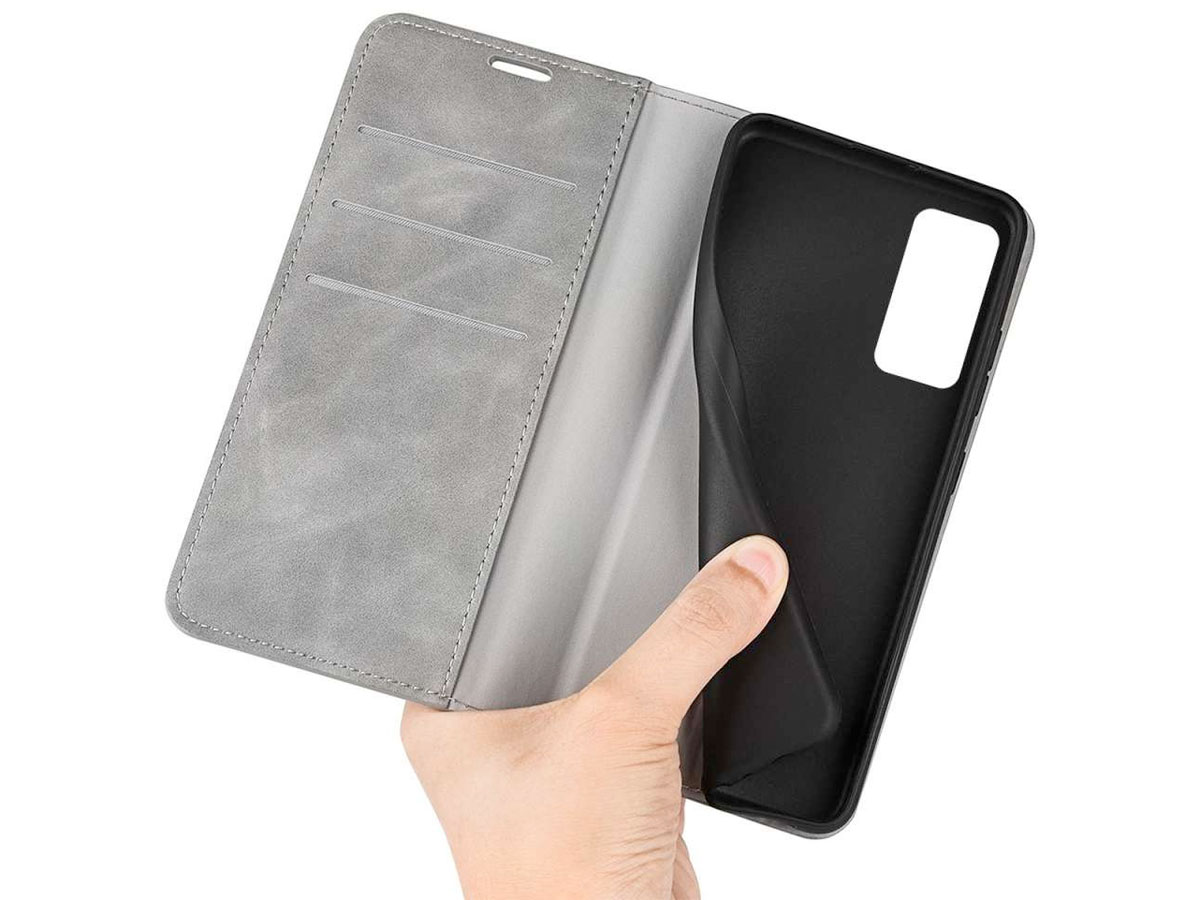 Just in Case Slim Wallet Case Grijs - Xiaomi 12 Pro hoesje