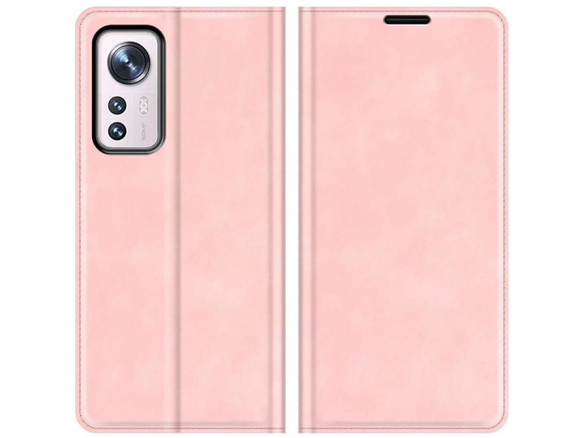 Just in Case Slim Wallet Case Roze - Xiaomi 12 Pro hoesje