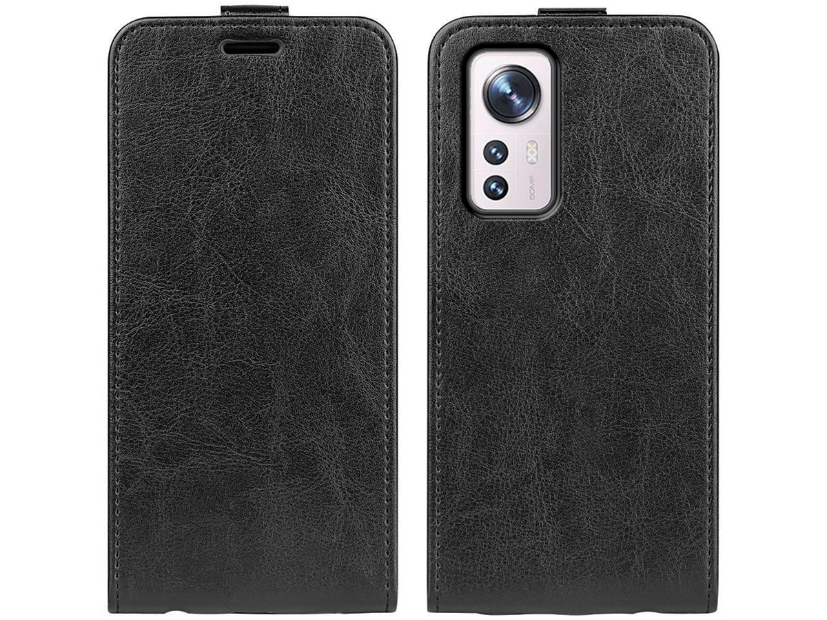 Just in Case Flip Case Zwart - Xiaomi 12 Pro hoesje