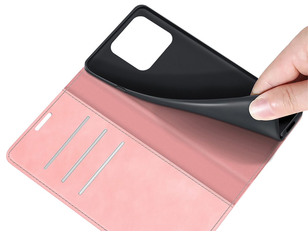 Just in Case Slim Wallet Case Roze - Xiaomi 13 hoesje