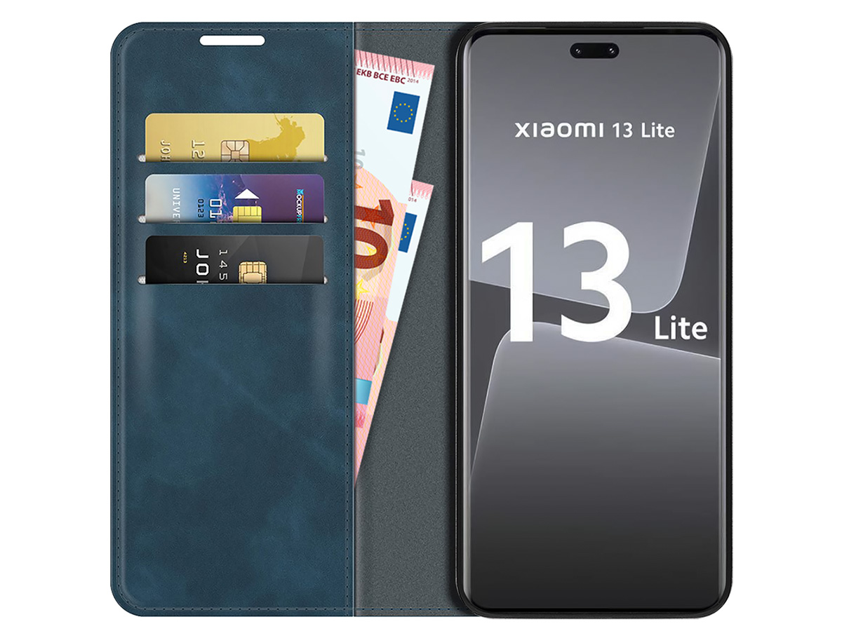 Just in Case Slim Wallet Case Blauw - Xiaomi 13 Lite hoesje