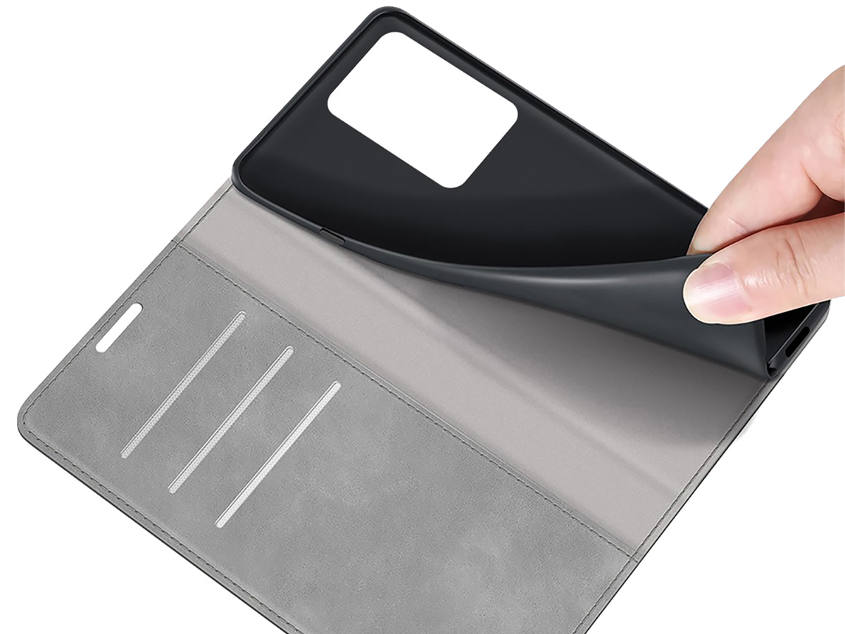 Just in Case Slim Wallet Case Grijs - Xiaomi 13 Lite hoesje