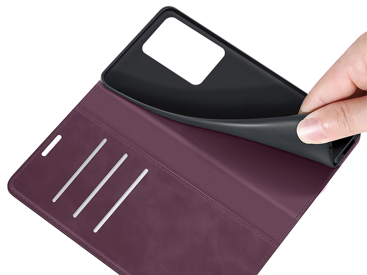 Just in Case Slim Wallet Case Paars - Xiaomi 13 Lite hoesje