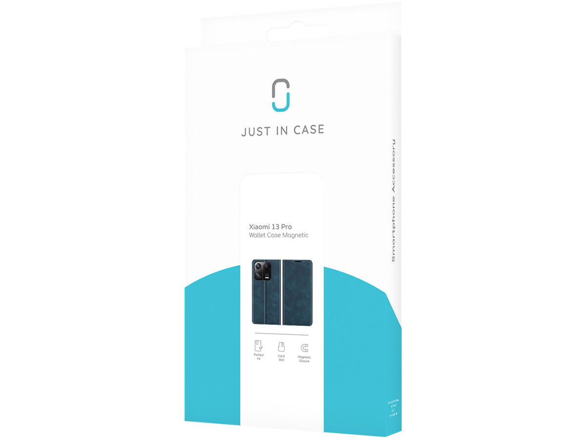 Just in Case Slim Wallet Case Blauw - Xiaomi 13 Pro hoesje