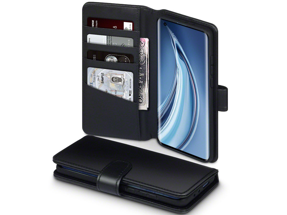 CaseBoutique Wallet Case Zwart Leer - Xiaomi Mi 10 Pro hoesje