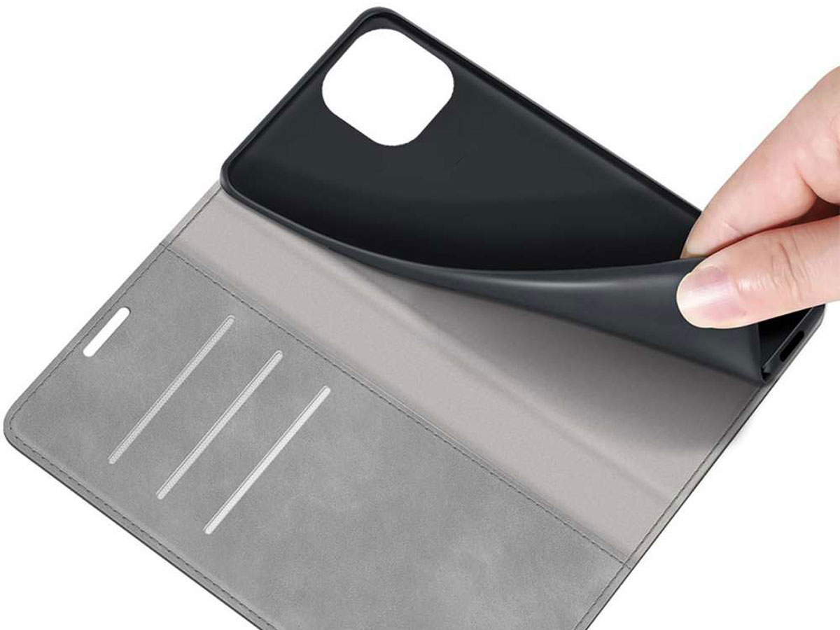 Just in Case Magnetic BookCase Grijs - Xiaomi Mi 11 Lite hoesje